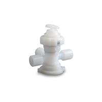 UHP PFA Manual Diaphragm (1/2 inch) 3-Way Valve - MV-11 Series